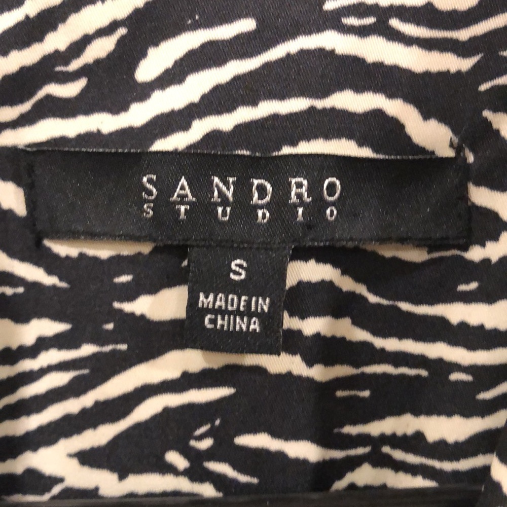 Sandro Studio Animal Print Blazer View 3